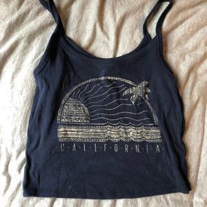 Blue Crop top